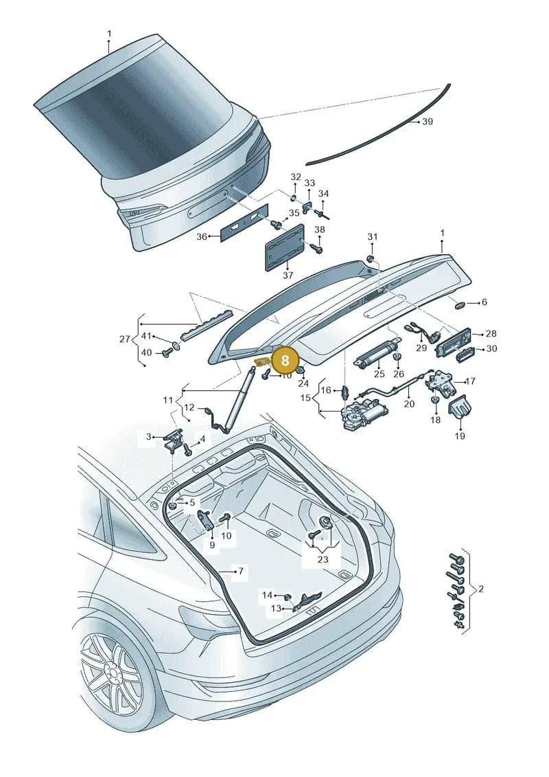 4K4827606 — Audi Q8 e-tron (2018-2025) diagram 586827010, position 8