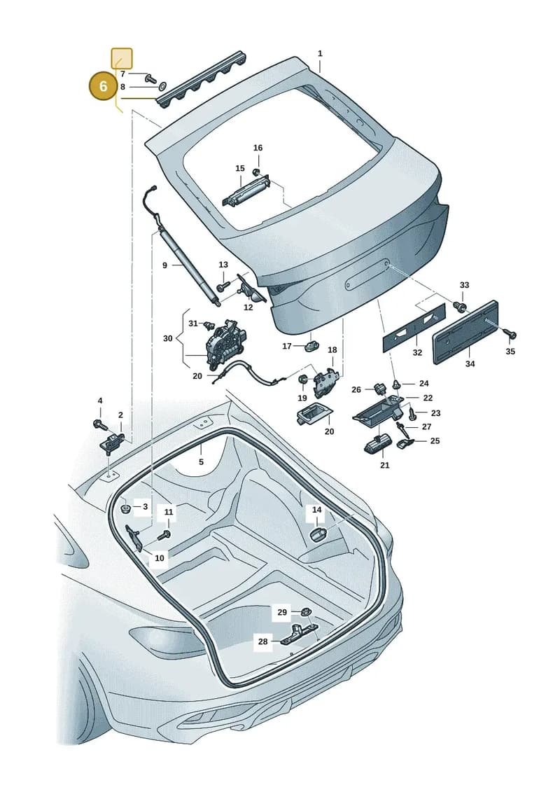4K4827703 — Audi A5 Limousine (2024-2025) diagram 8wh827000, position 6