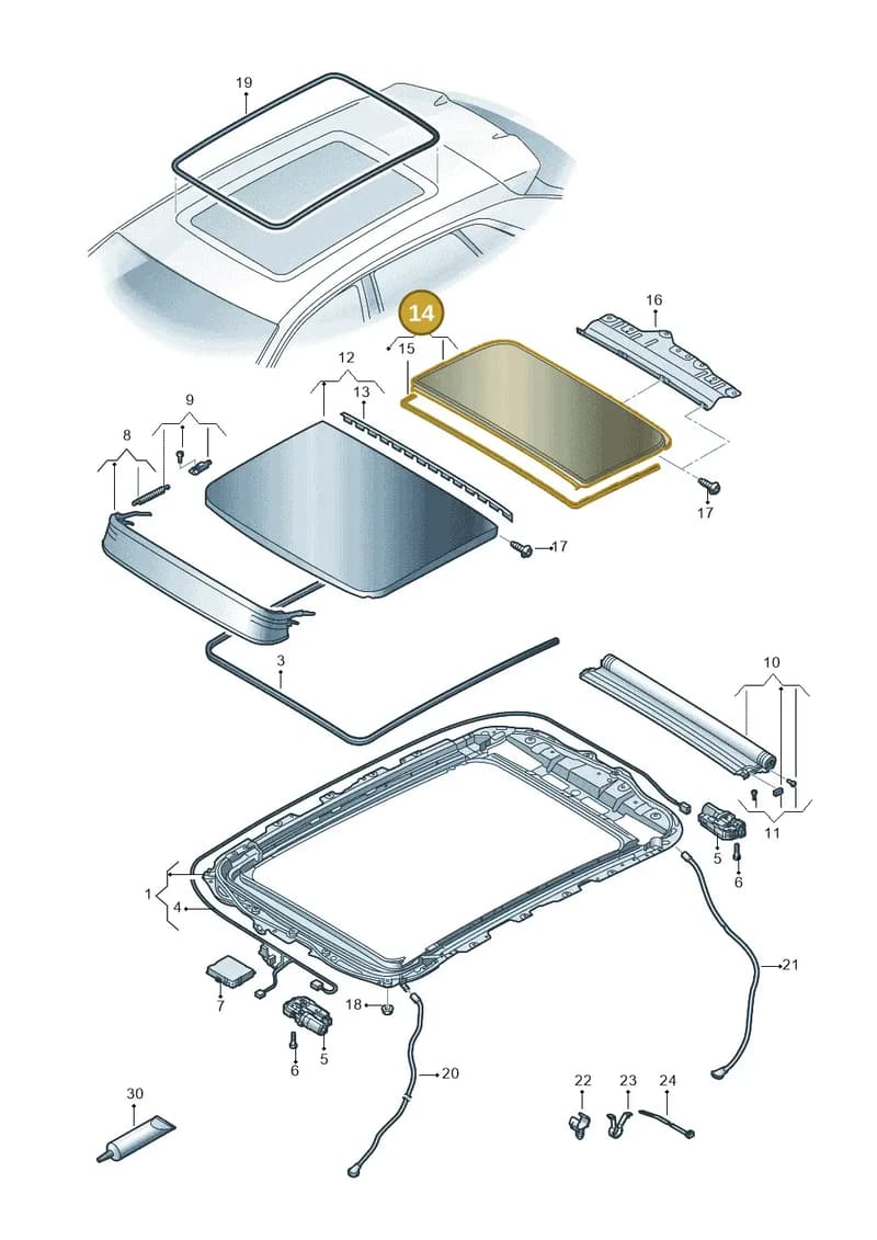 4K4877056A — Audi Q8 e-tron (2018-2025) diagram 586877000, position 14