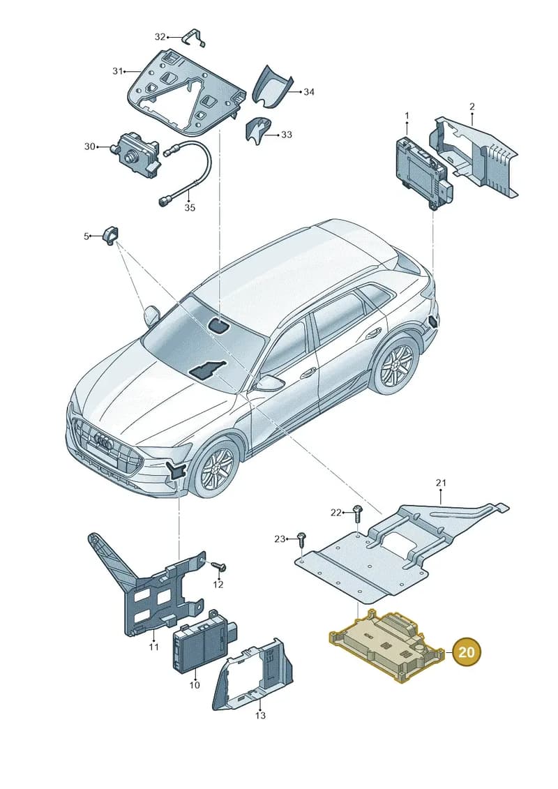 4K4907107L — Audi Q8 e-tron (2018-2025) diagram 586907220, position 20