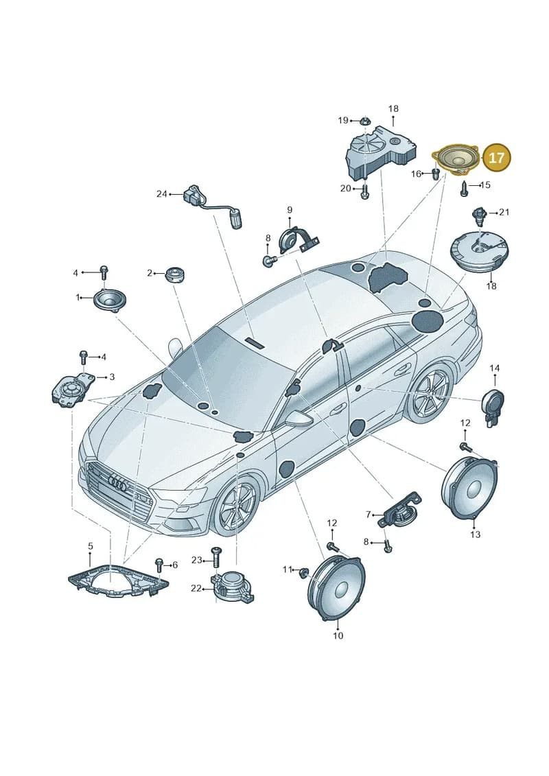 4K5035307 — Audi A6 (2018-2025) diagram 430035350, position 17