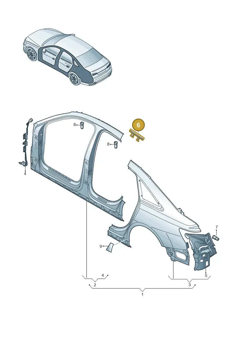 4K5809794 — Audi A6 (2018-2025) diagram 430809050, position 6