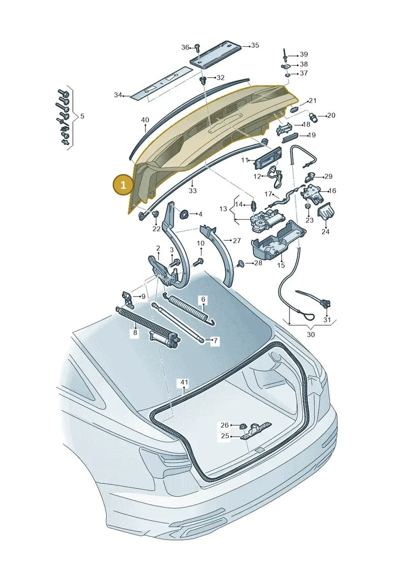 4K5827025 — Audi A6 (2018-2025) diagram 430827000, position 1
