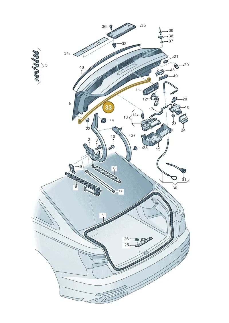 4K5827321A — Audi A6 (2018-2025) diagram 430827000, position 33