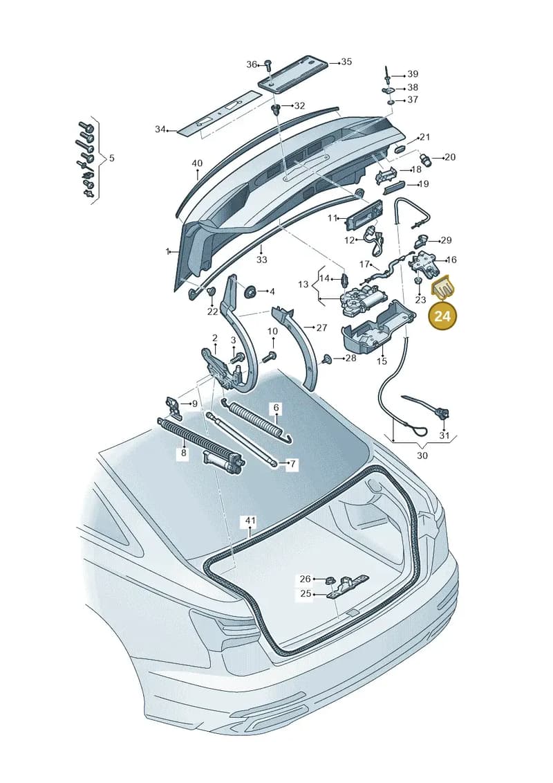 4K5827520 — Audi A6 (2018-2025) diagram 430827000, position 24