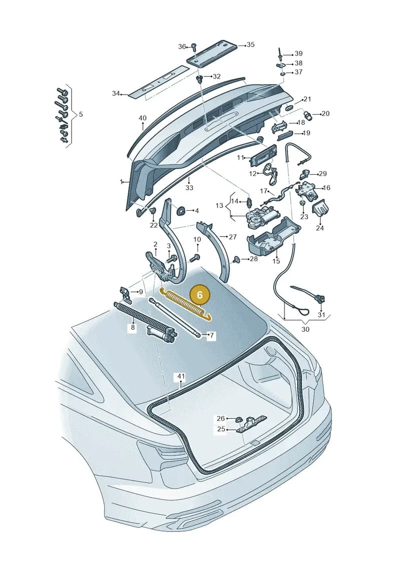 4K5827665A — Audi A6 (2018-2025) diagram 430827000, position 6