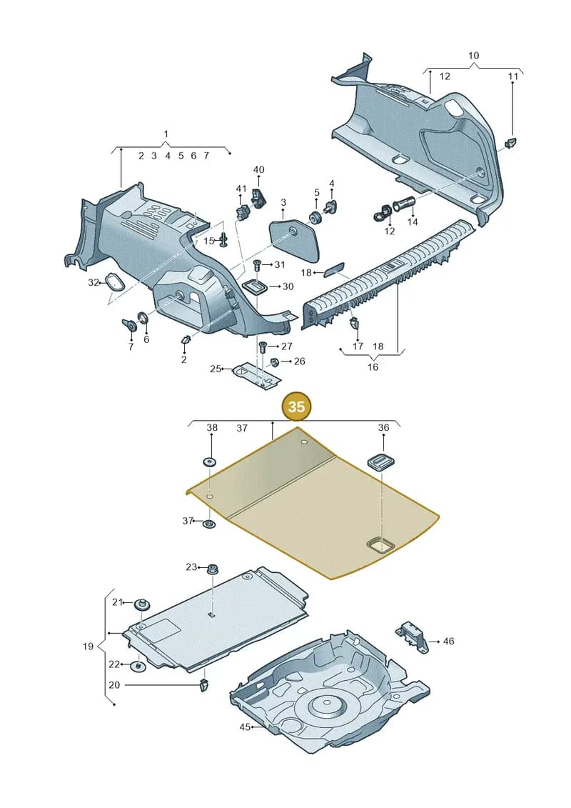4K5863463FCA9 — Audi A6 (2018-2025) diagram 430863800, position 35
