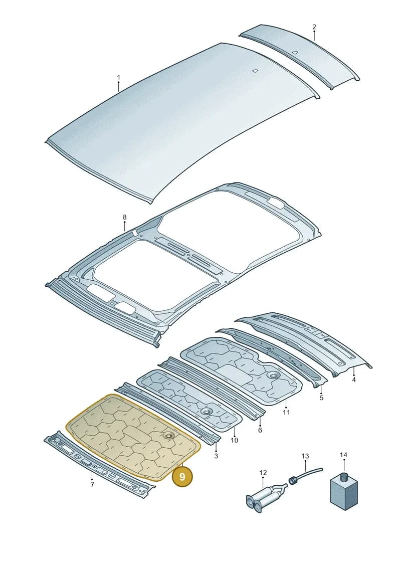 4K5867523 — Audi RS6 Avant (2019-2025) diagram 430817010, position 9