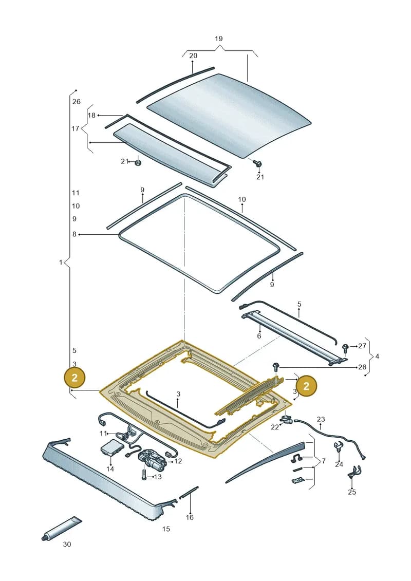 4K5877031A — Audi A6 (2018-2025) diagram 430877000, position 2