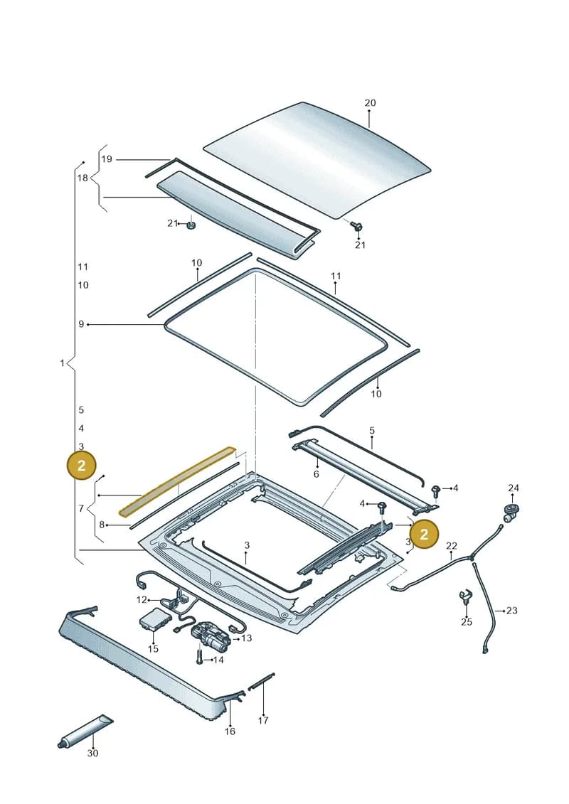 4K5877031A — Audi RS6 Avant (2019-2025) diagram 430877010, position 2