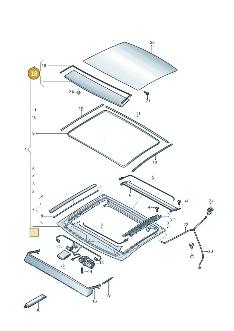 4K5877055A — Audi RS6 Avant (2019-2025) diagram 430877010, position 18