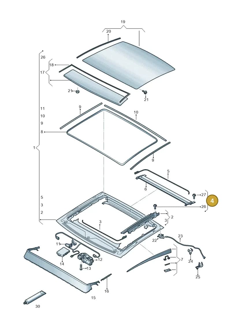 4K5877317 — Audi A6 (2018-2025) diagram 430877000, position 4