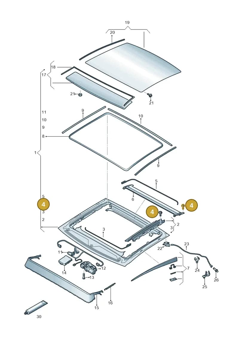 4K5877317 — Audi RS Q3 Sportback (2019-2024) diagram 597877010, position 4