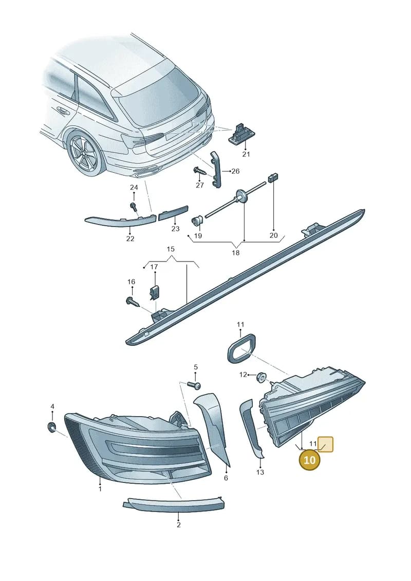 4K5945075 — Audi RS6 Avant (2019-2025) diagram 430945000, position 10