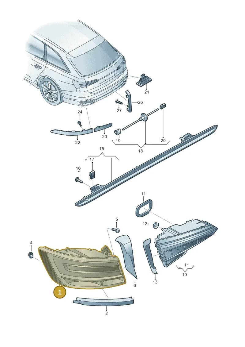 4K5945224 — Audi RS6 Avant (2019-2025) diagram 430945000, position 1