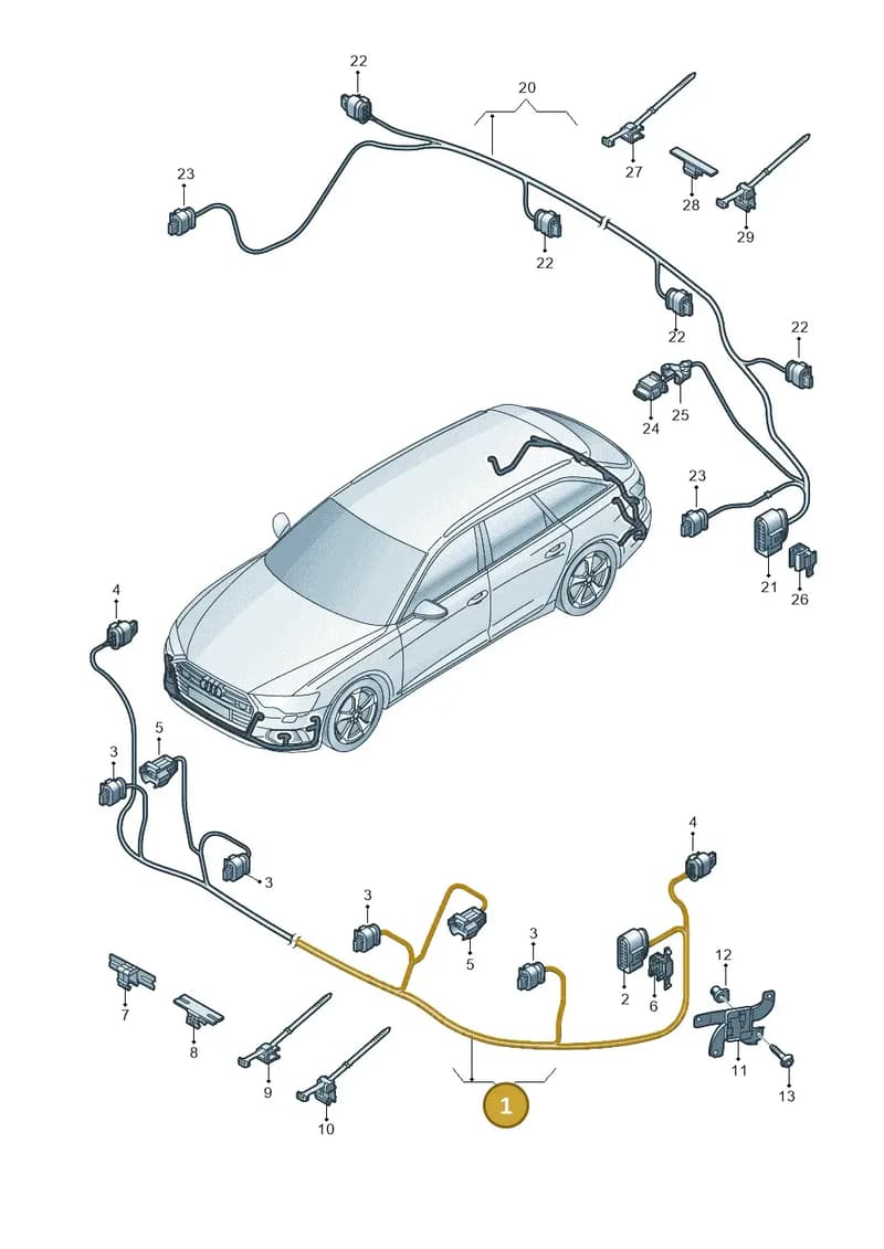 4K5971095A — Audi A6 (2018-2025) diagram 430972500, position 1