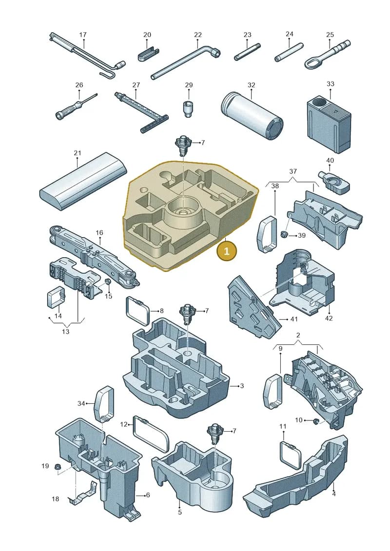 4K8012169F — Audi A6 (2018-2025) diagram 430011100, position 1