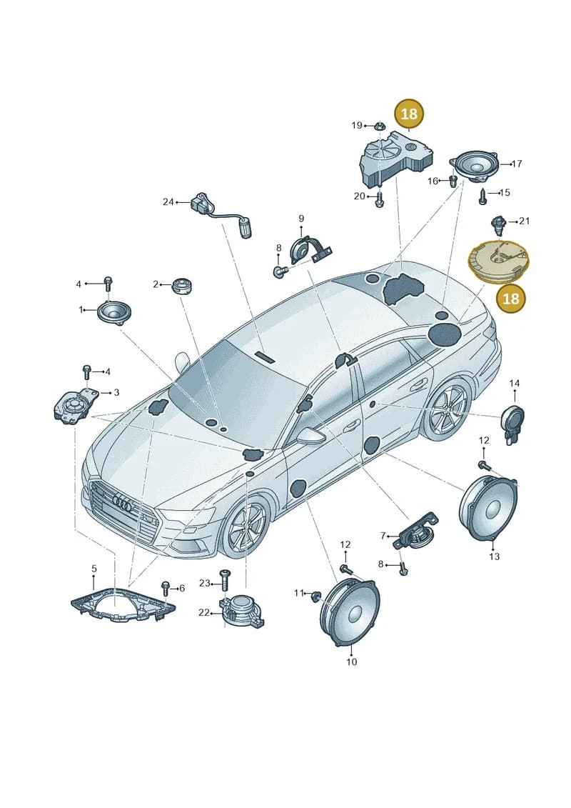 4K8035915 — Audi A6 (2018-2025) diagram 430035350, position 18