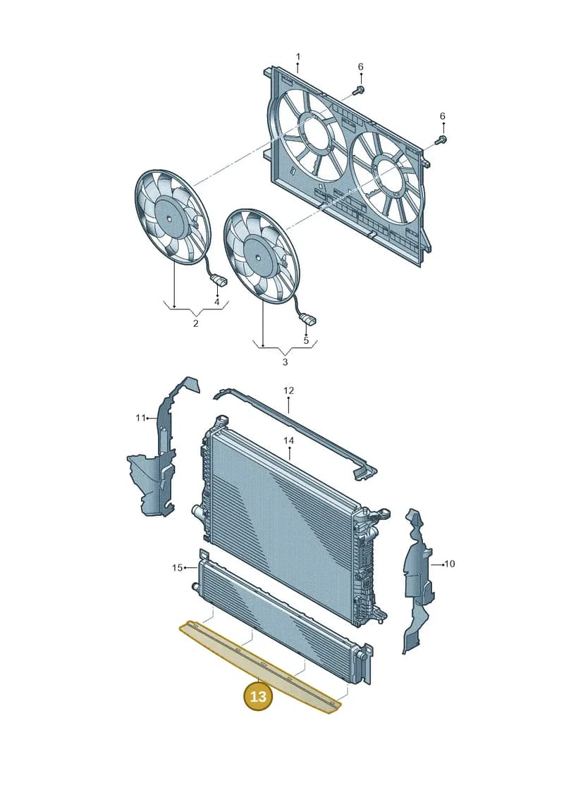 4K8121329 — Audi RS6 Avant (2019-2025) diagram 538121900, position 13
