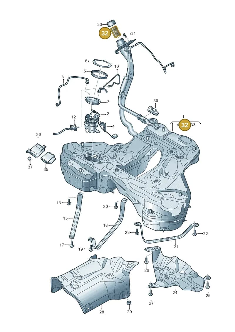 4K8201326H — Audi RS7 Sportback (2019-2025) diagram 435201000, position 32