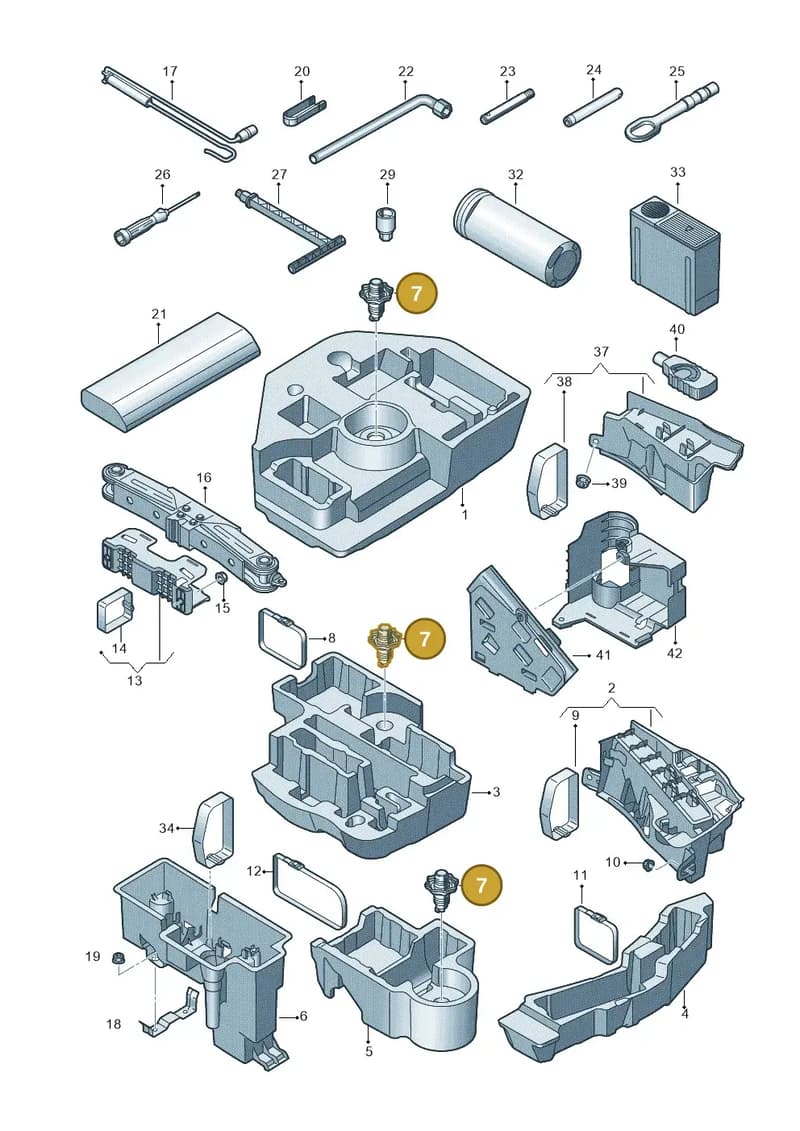 4K8803899A — Audi A6 (2018-2025) diagram 430011100, position 7