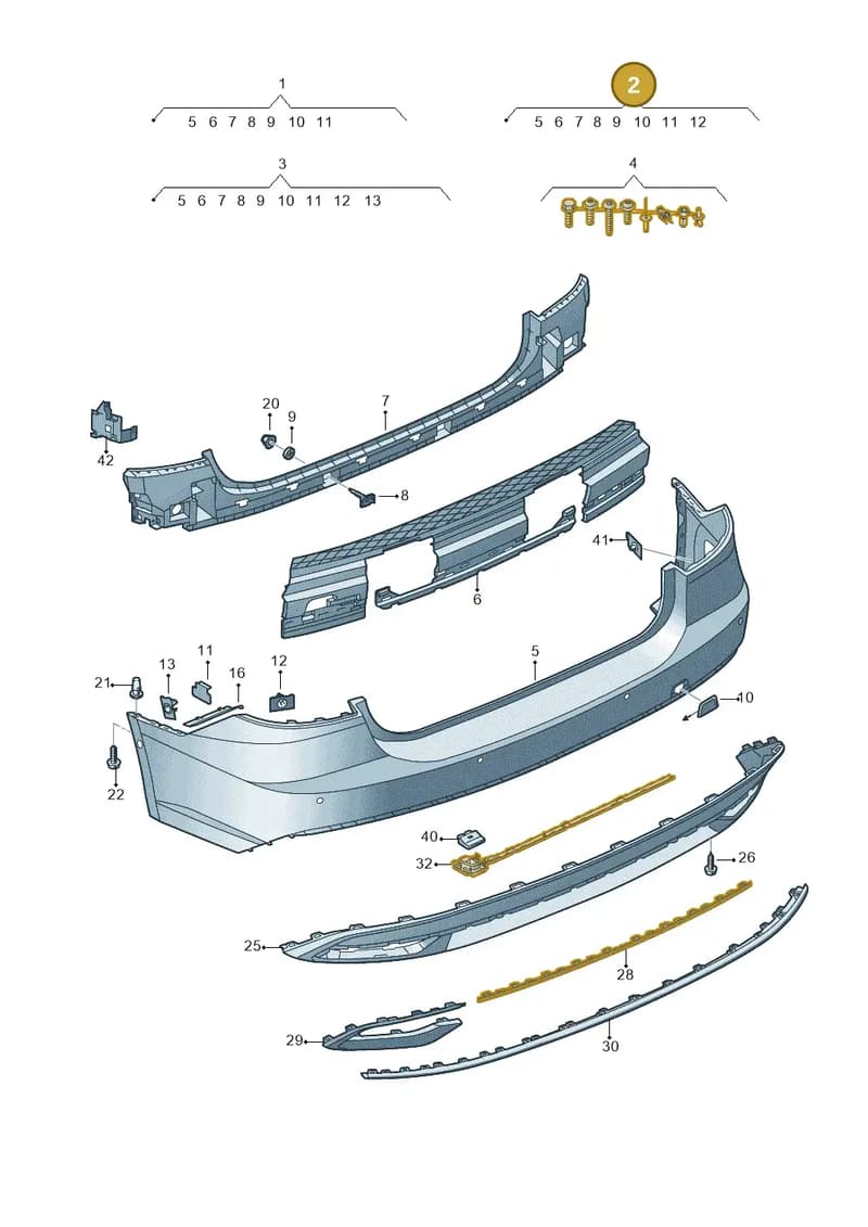 4K8807067AGRU — Audi A7 Sportback (2018-2025) diagram 435807600, position 2