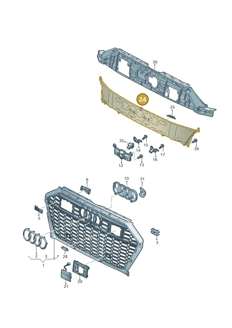 4K8807217 — Audi RS6 Avant (2019-2025) diagram 538853300, position 24