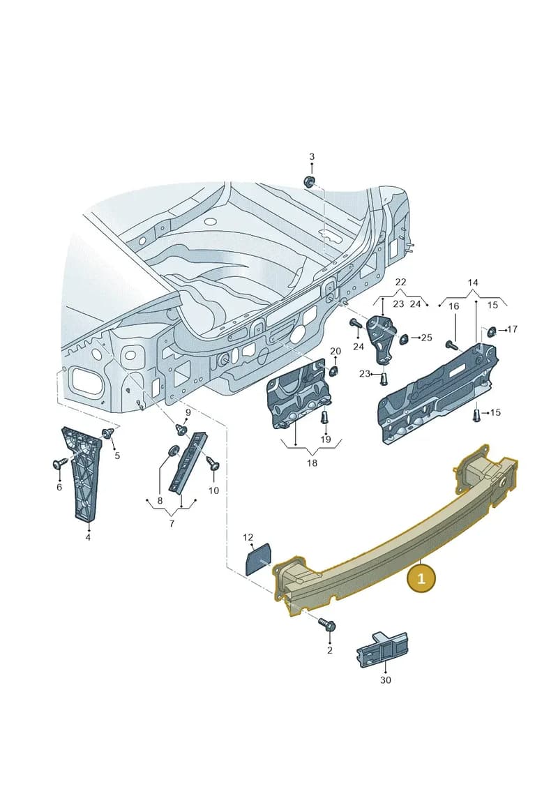 4K8807309 — Audi A7 Sportback (2018-2025) diagram 435807500, position 1
