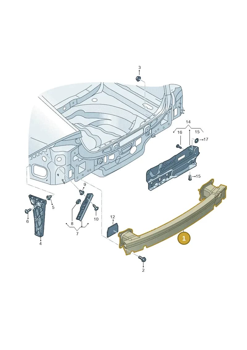 4K8807309 — Audi RS7 Sportback (2019-2025) diagram 538807500, position 1