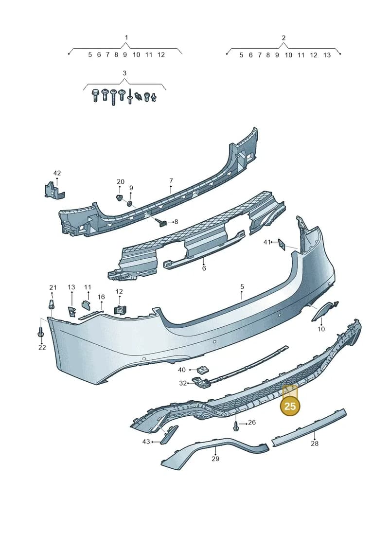 4K8807521HY9B — Audi RS7 Sportback (2019-2025) diagram 538807600, position 25