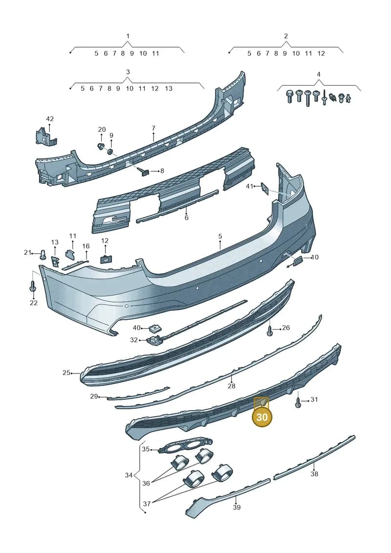 4K8807521JRU6 — Audi A7 Sportback (2018-2025) diagram 435807700, position 30