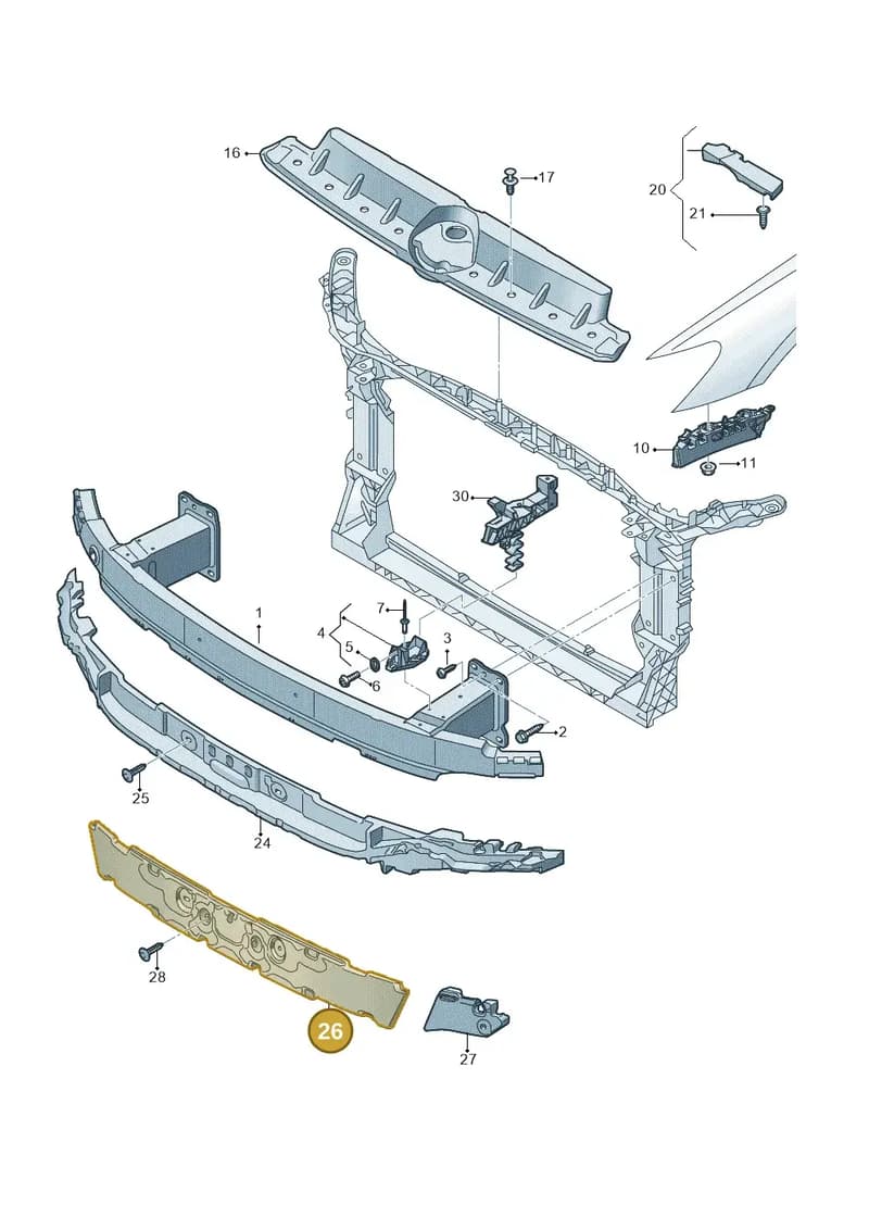 4K8807550L — Audi RS6 Avant (2019-2025) diagram 538807000, position 26
