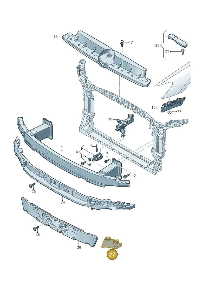 4K8807573 — Audi RS6 Avant (2019-2025) diagram 538807000, position 27