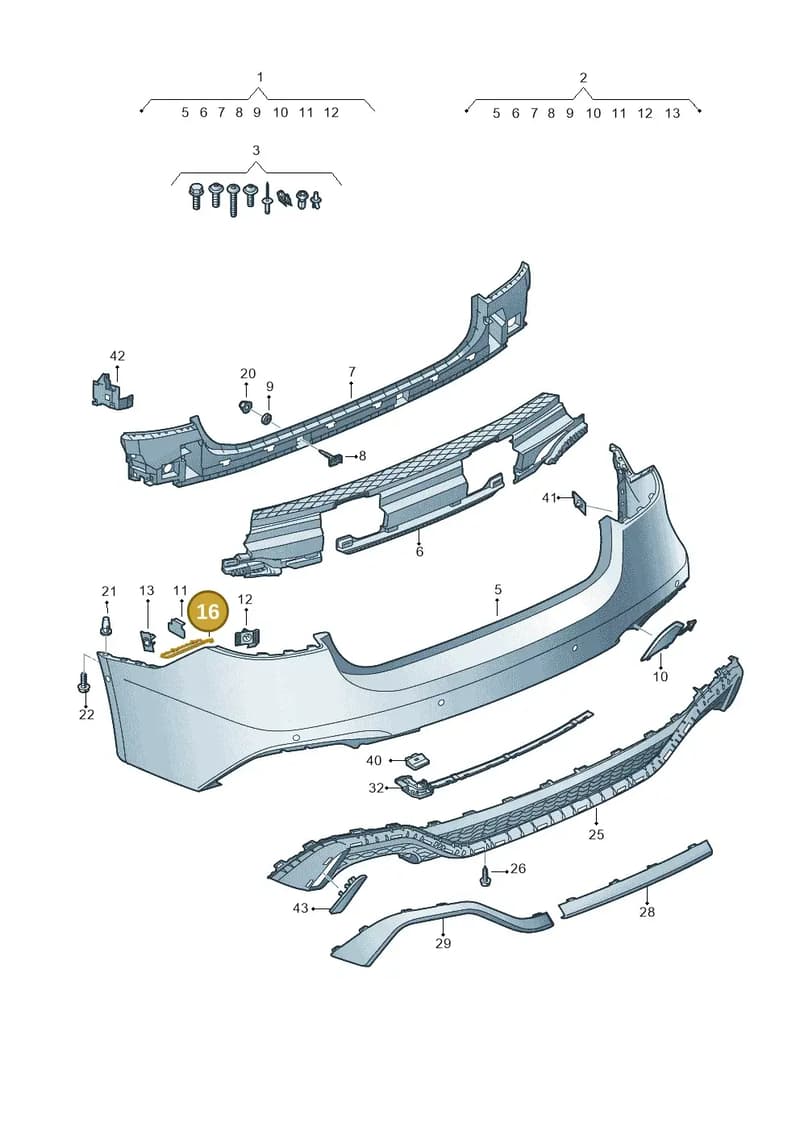 4K8807864 — Audi RS7 Sportback (2019-2025) diagram 538807600, position 16