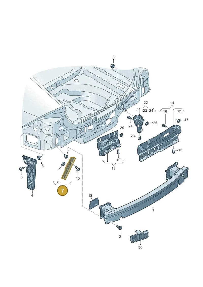 4K8807889 — Audi A7 Sportback (2018-2025) diagram 435807500, position 7