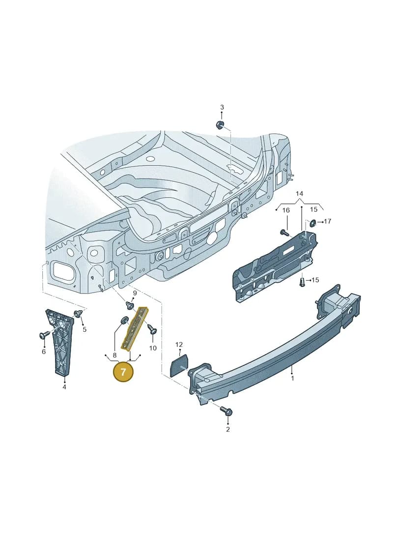 4K8807889 — Audi RS7 Sportback (2019-2025) diagram 538807500, position 7