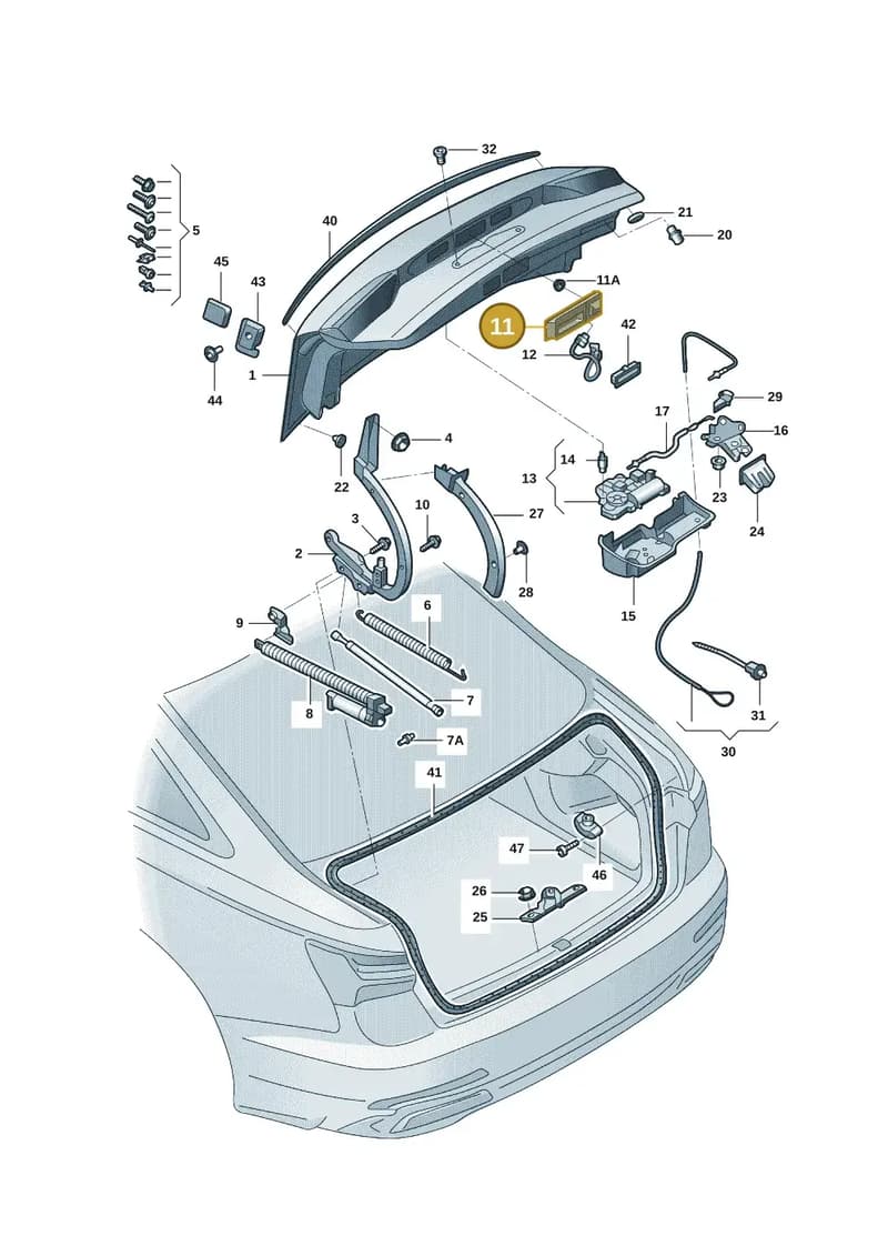 4K8827574H — Audi A7 (2021-) diagram 4kg827000, position 11