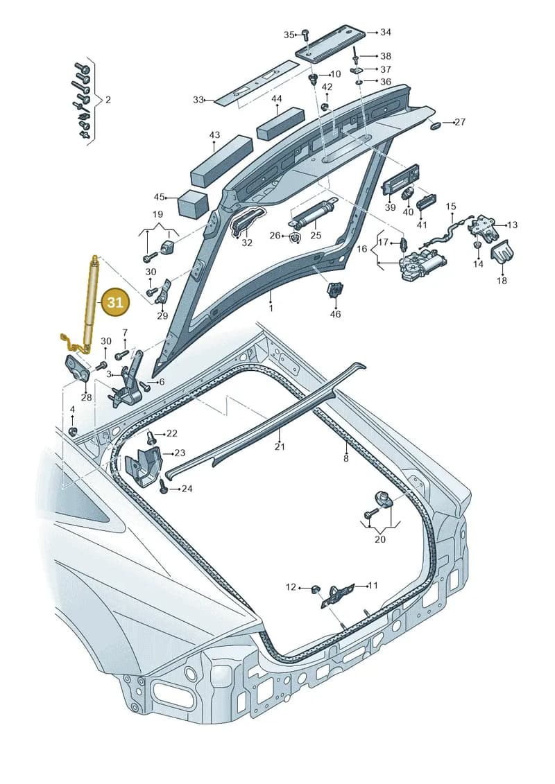 4K8827851L — Audi RS7 Sportback (2019-2025) diagram 435827000, position 31