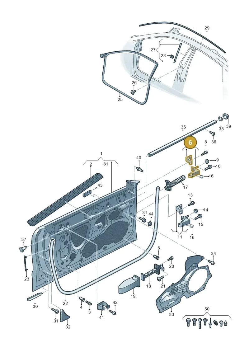 4K8831401C — Audi RS7 Sportback (2019-2025) diagram 435831100, position 6