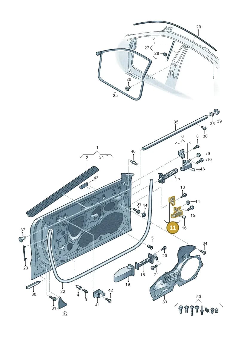 4K8831401D — Audi RS7 Sportback (2019-2025) diagram 435831100, position 11