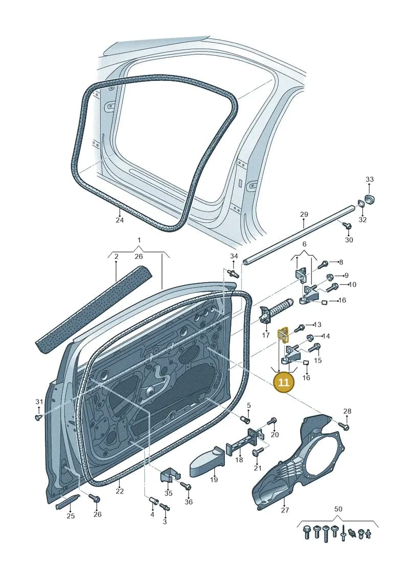 4K8831401D — Audi RS6 Avant (2019-2025) diagram 430831010, position 11