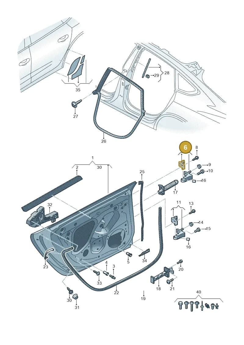 4K8831402C — Audi RS7 Sportback (2019-2025) diagram 435833100, position 6