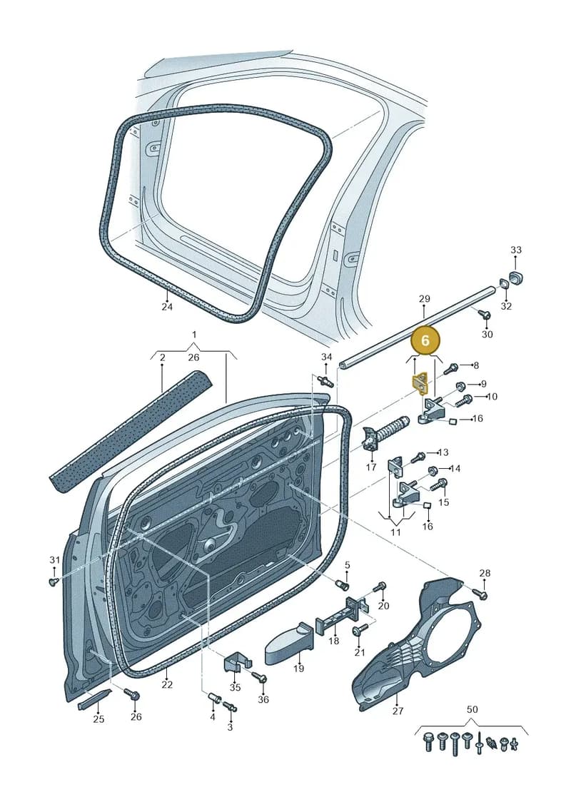 4K8831402C — Audi RS6 Avant (2019-2025) diagram 430831010, position 6