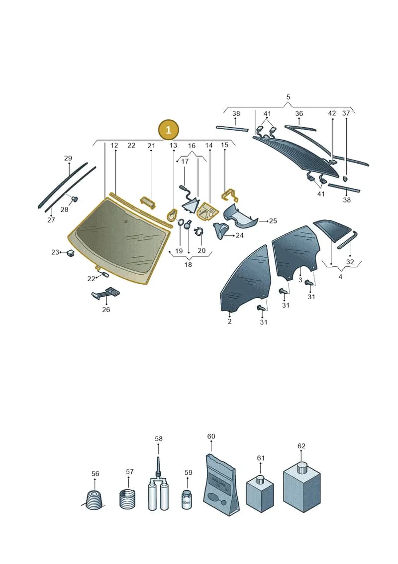 4K8845099ABNVB — Audi RS7 Sportback (2019-2025) diagram 435845000, position 1