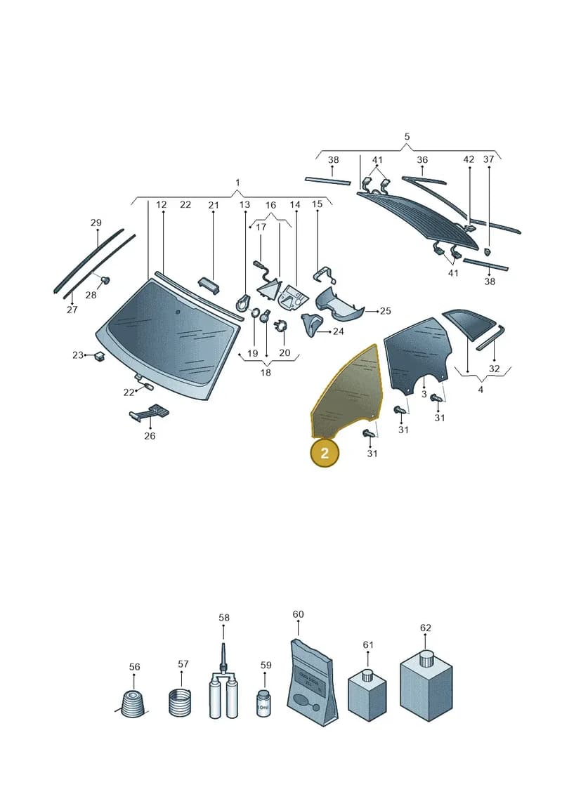 4K8845201A — Audi RS7 Sportback (2019-2025) diagram 435845000, position 2