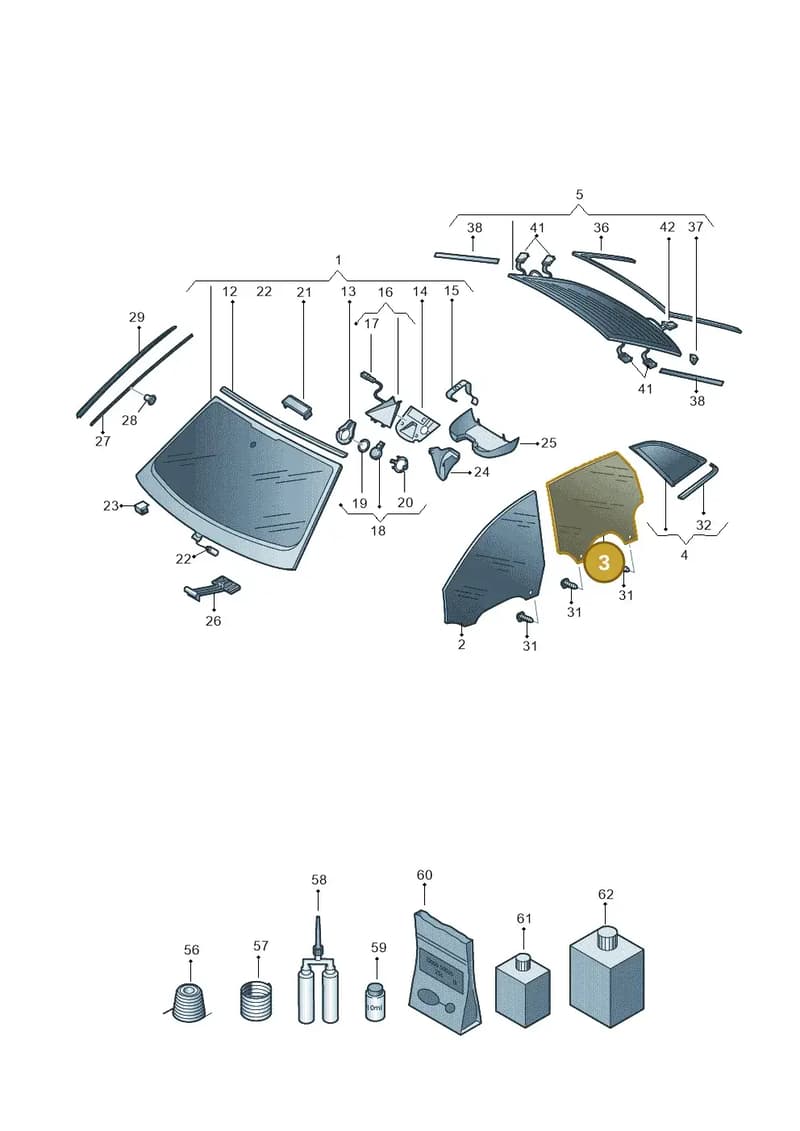 4K8845205C — Audi RS7 Sportback (2019-2025) diagram 435845000, position 3