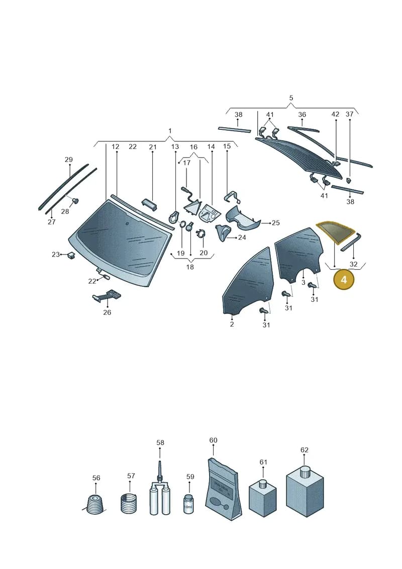 4K8845297ENVB — Audi RS7 Sportback (2019-2025) diagram 435845000, position 4