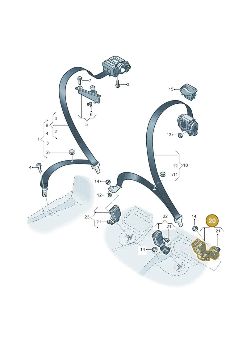 4K8857739ARMNB — Audi A7 Sportback (2018-2025) diagram 435857700, position 20
