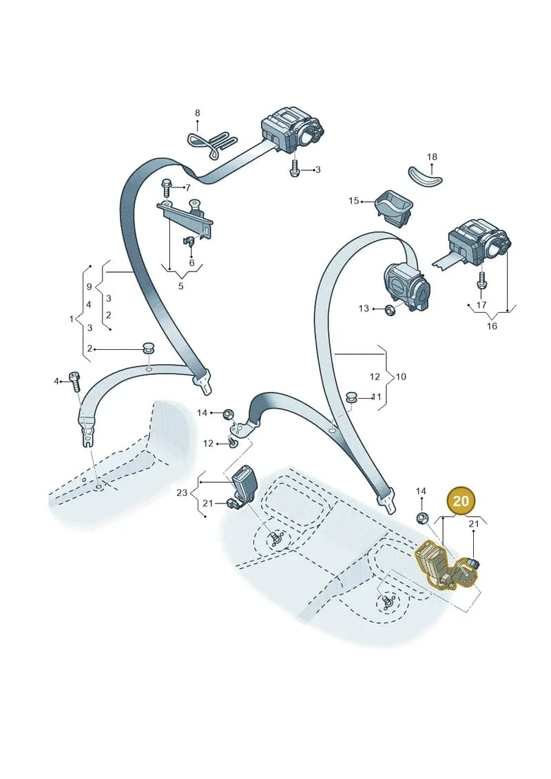 4K8857739ATMNB — Audi A6 (2018-2025) diagram 430857700, position 20