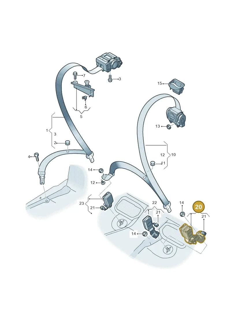 4K8857739BAMNB — Audi RS7 Sportback (2019-2025) diagram 538857700, position 20